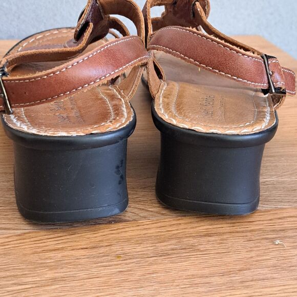 Josef Seibel Tonga 25 Brown Leather Strap Sandals Women’s 39 US 8.5 Gladiator - Picture 3 of 13
